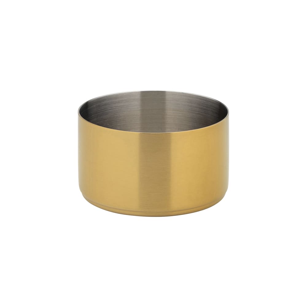 706-UF92116 6 oz Utopia Round Ramekin - Stainless Steel, Brushed Gold