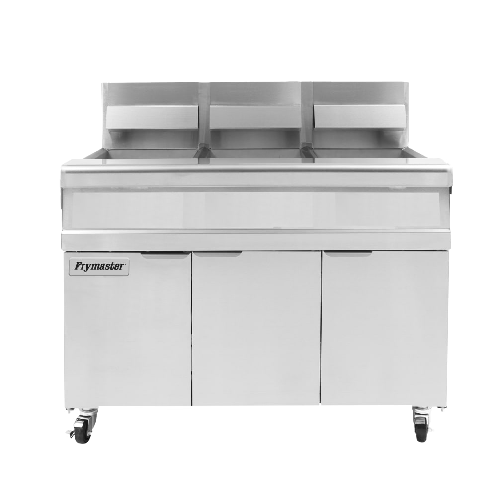 006-MJ350NG Gas Fryer - (3) 50 lb Vats, Floor Model, Natural Gas