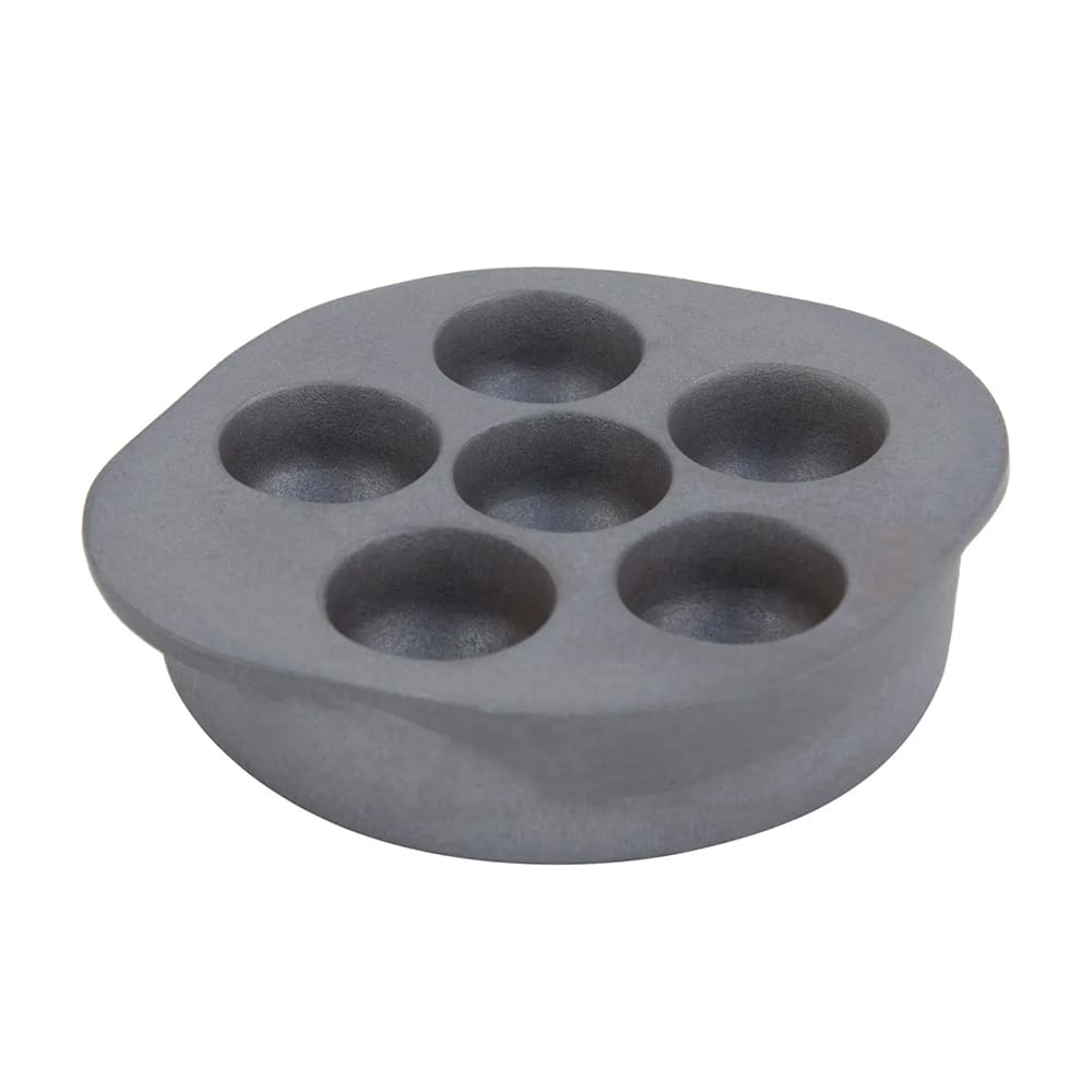 017-5028T 6 7/8" Temp Snail Dish, 6 Hole, Aluminum