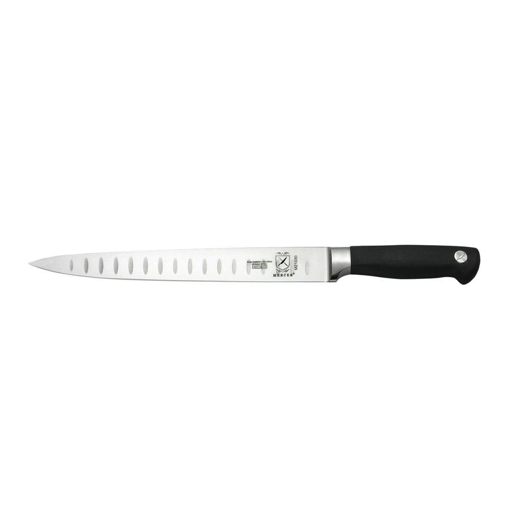 Mercer Culinary M21030 10" Carving Knife w/ Santoprene® Black Handle, Carbon Steel