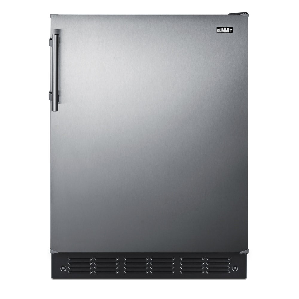 162-CT66BK2SS 5 cu ft Undercounter Home Refrigerator & Freezer w/ Solid Door - Stainless, 115...