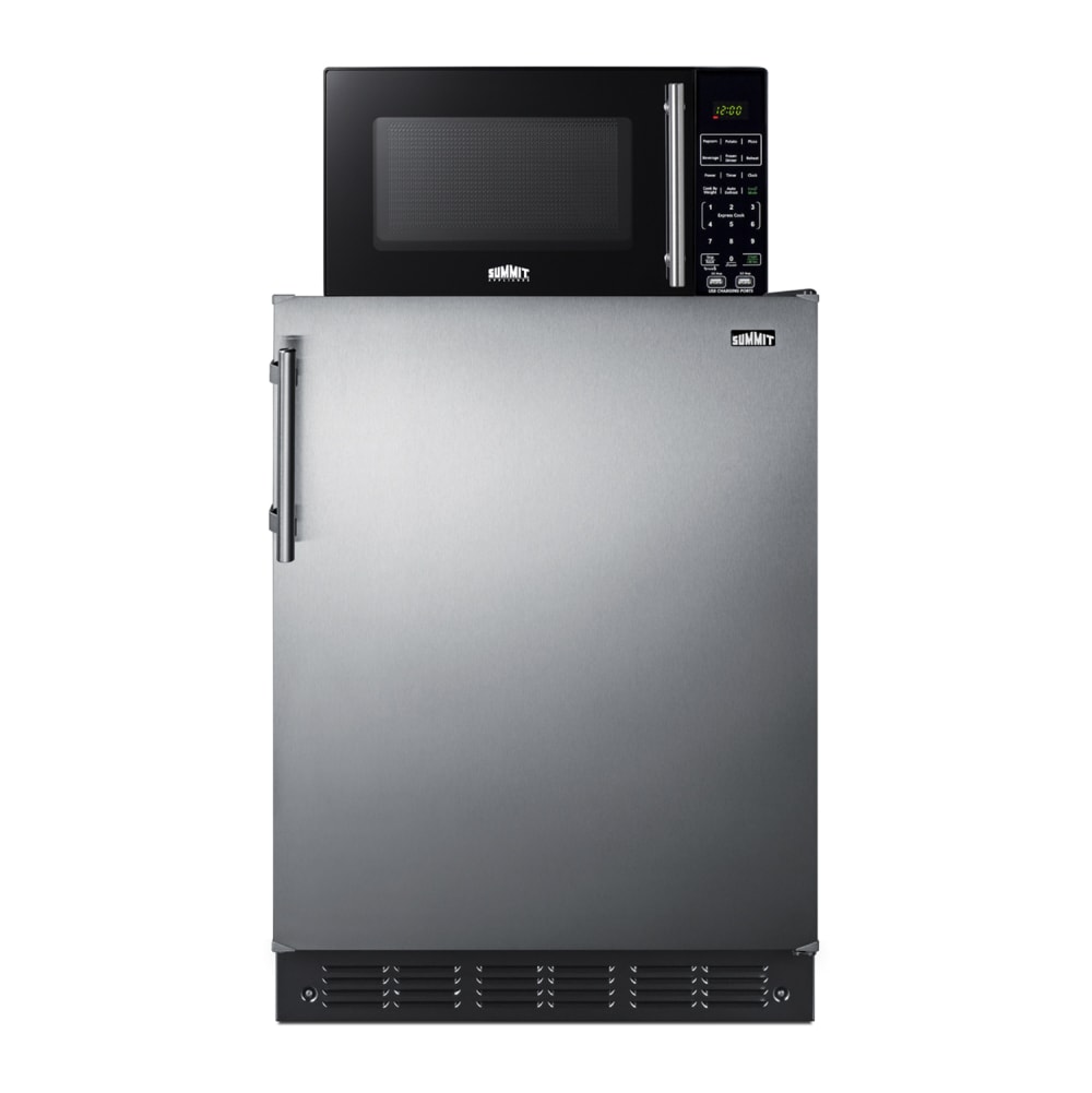 162-MRF66BK2SSA 5 cu ft Refrigerator/Microwave Combo - Silver, 115v