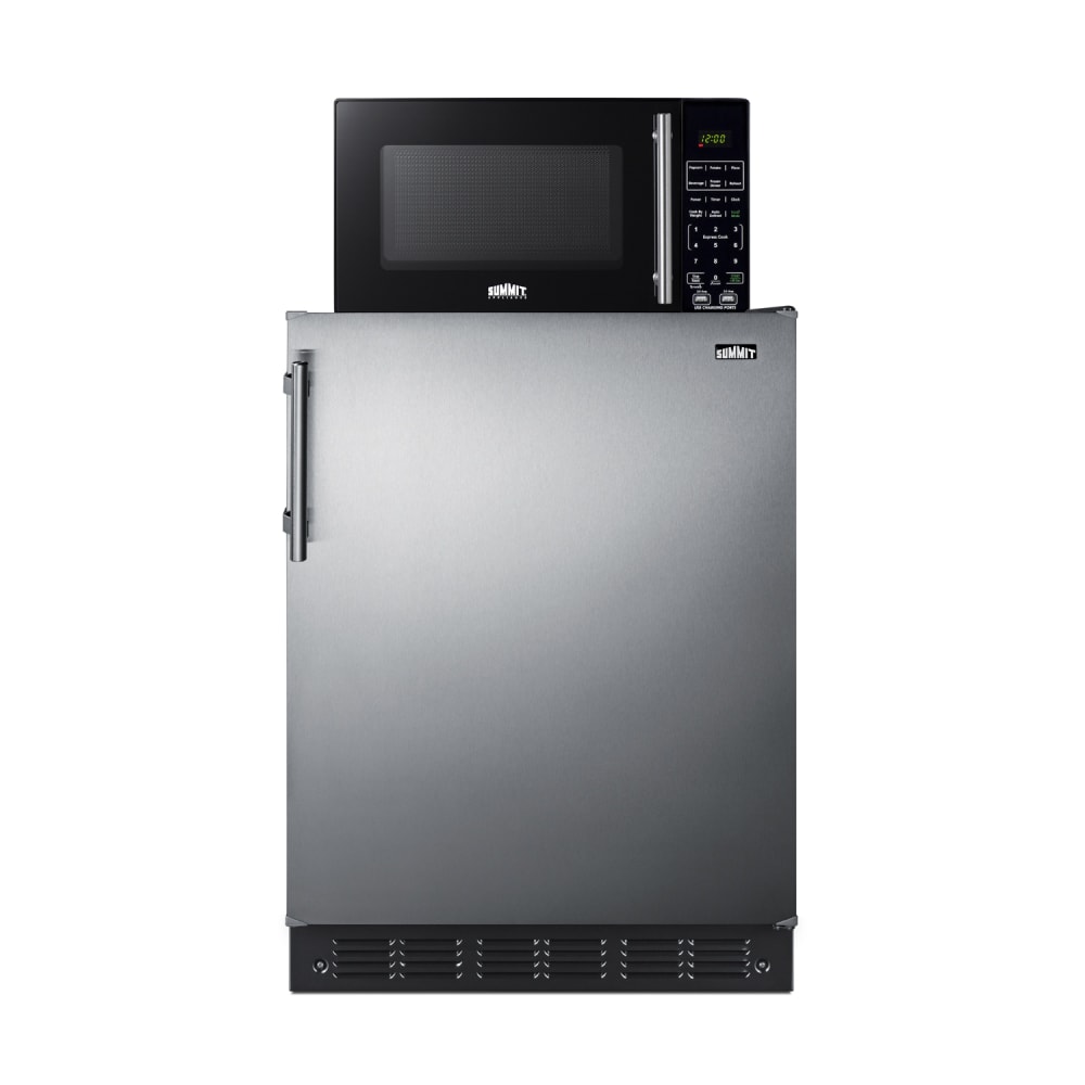 162-MRF708BLSSA 5.1 cu ft Refrigerator/Microwave Combo - Silver, 115v