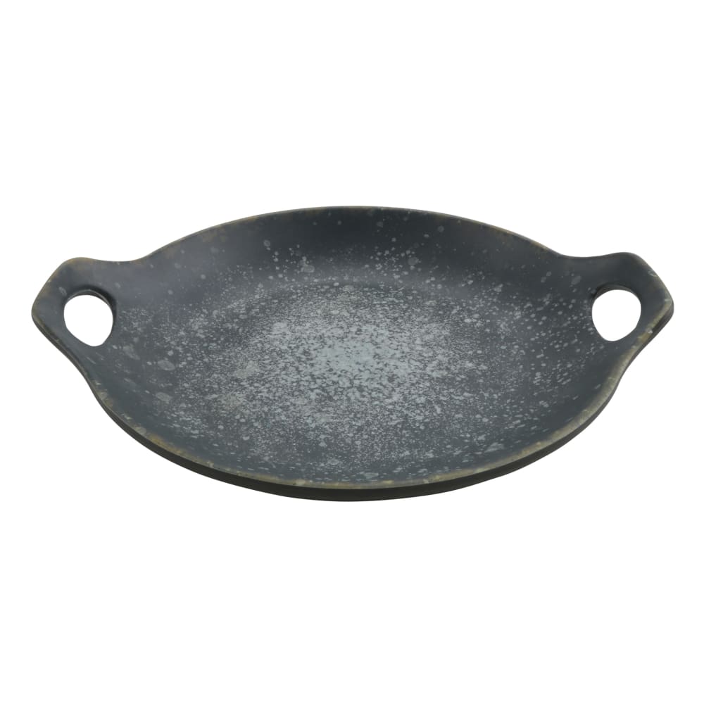 284-20580DSK 7 3/4" Round Melamine Plate w/ Handles, Dusk