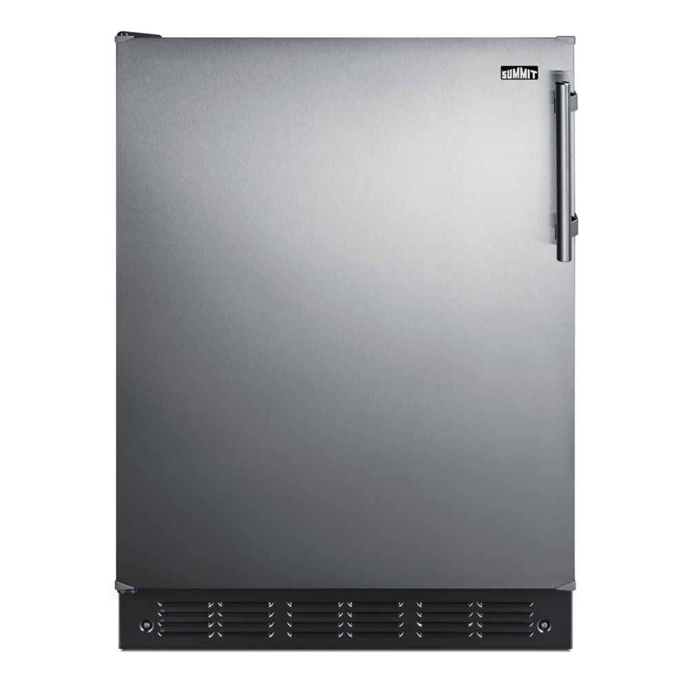 162-CT66BK2SSADALHD 5 cu ft Undercounter Home Refrigerator & Freezer w/ Solid Door - Stainles...