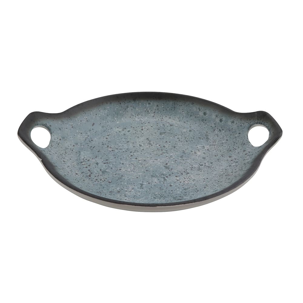 284-20580REB 7 3/4" Round Melamine Plate w/ Handles, Robin Egg Blue