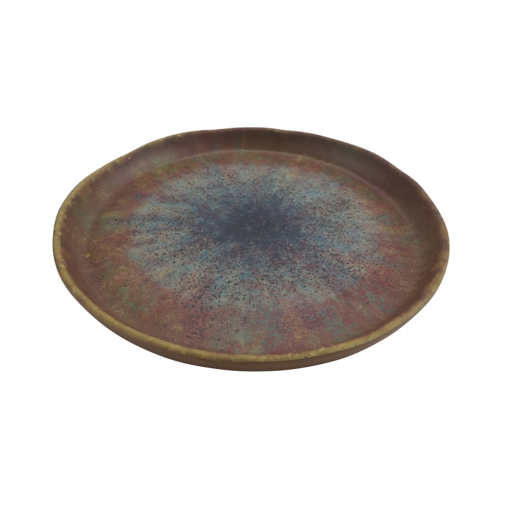 284-21141CAI 10" Round Melamine Dinner Plate, Clay Azul Iris