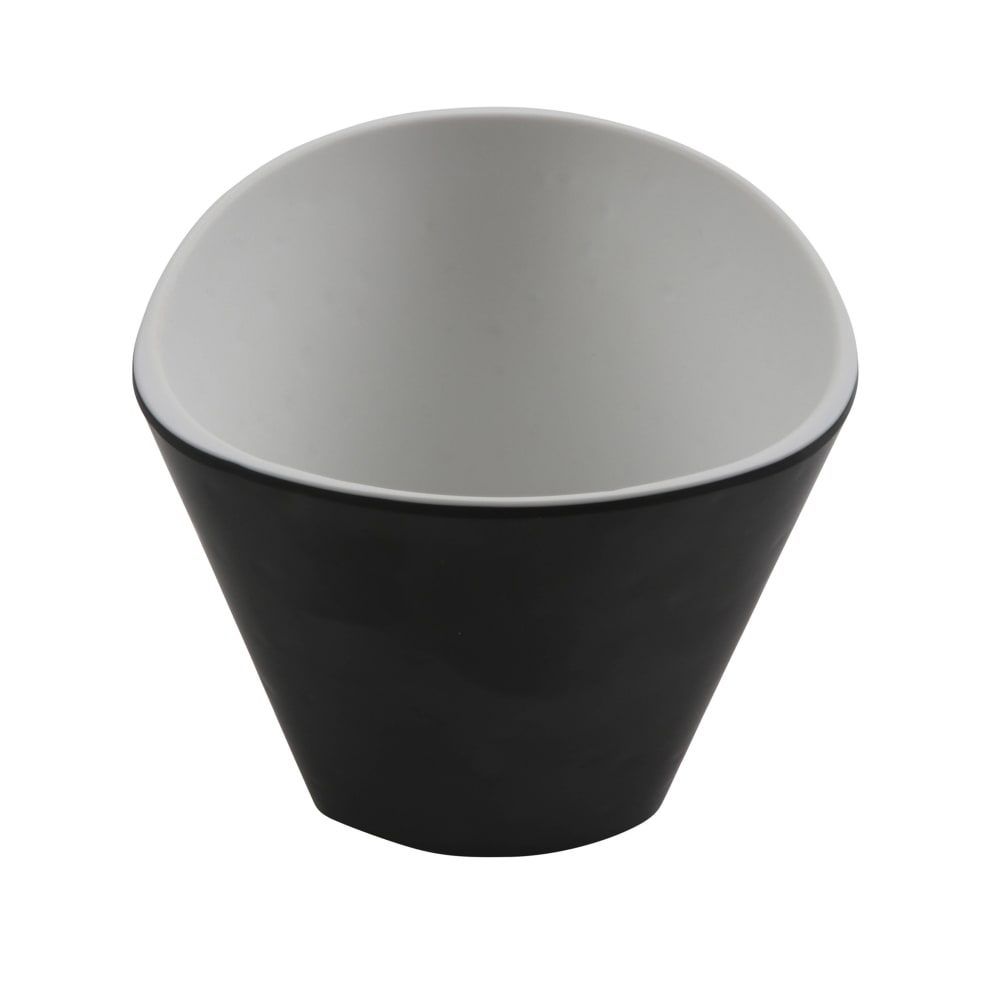 284-30896TOHBK 16 oz Irregular Melamine  Bowl, Touch of Honey/Black