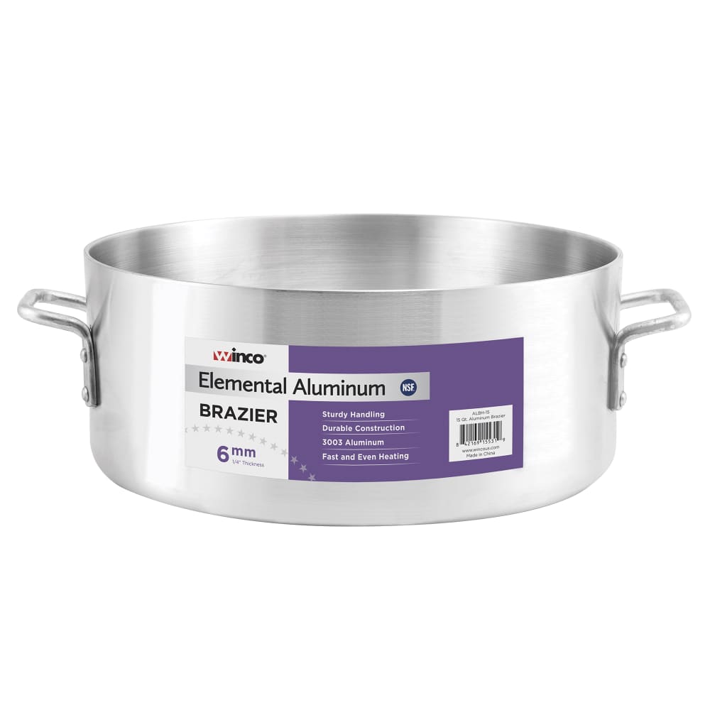 080-AXHB18 18 qt Aluminum Braising Pot