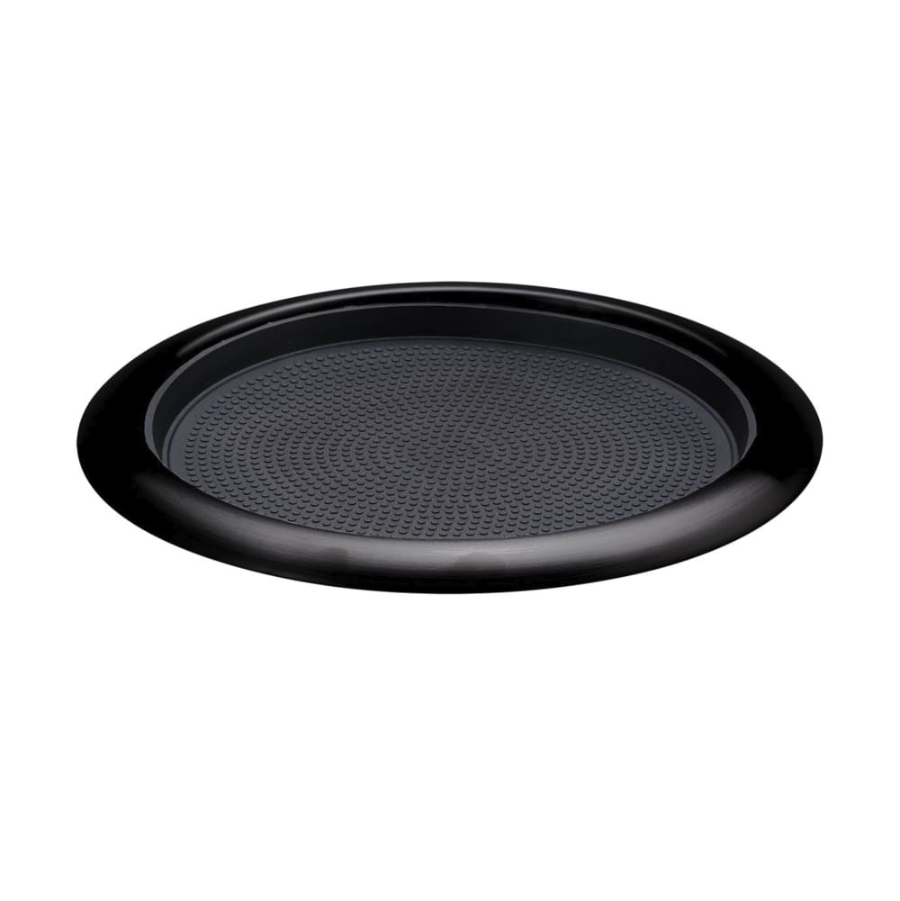 482-TR119RIBX 11" Non-Slip Tray w/ Removable Rubber Insert, Black Onyx