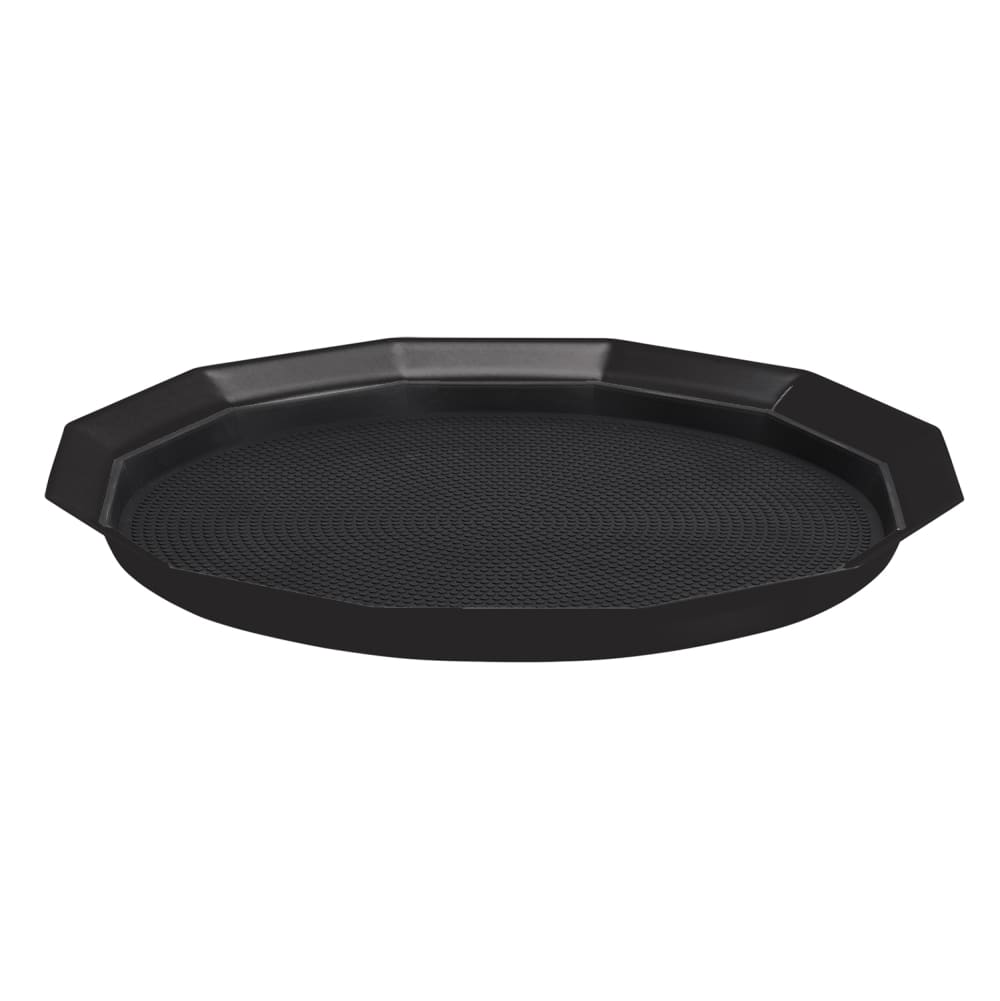 482-TRPN1412RIBSBX 14" Non-Slip Tray w/ Removable Rubber Insert, Stainless Steel, Black Onyx