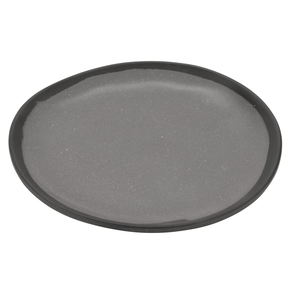 284-CS70GR 7" Round Melamine Bread Plate, Speckled Gray