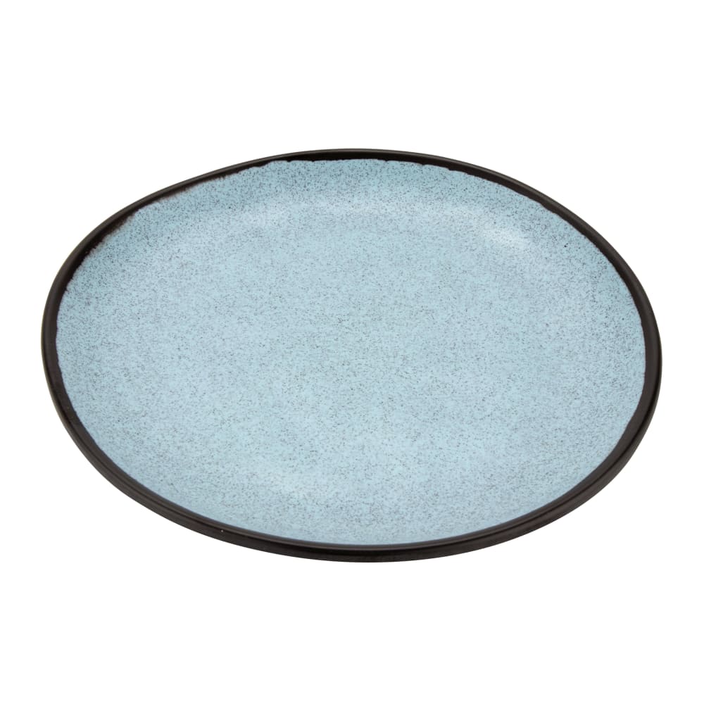 284-CS90GBL 9" Round Melamine Dinner Plate, Speckled Grayish Blue