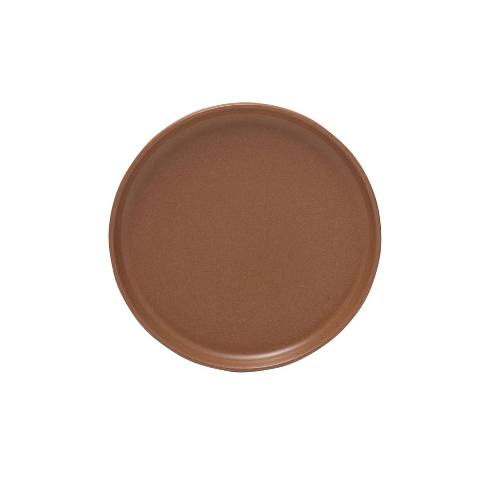 106-5275157 8 1/2" Round Solitude Coupe Plate - Stoneware, Brown