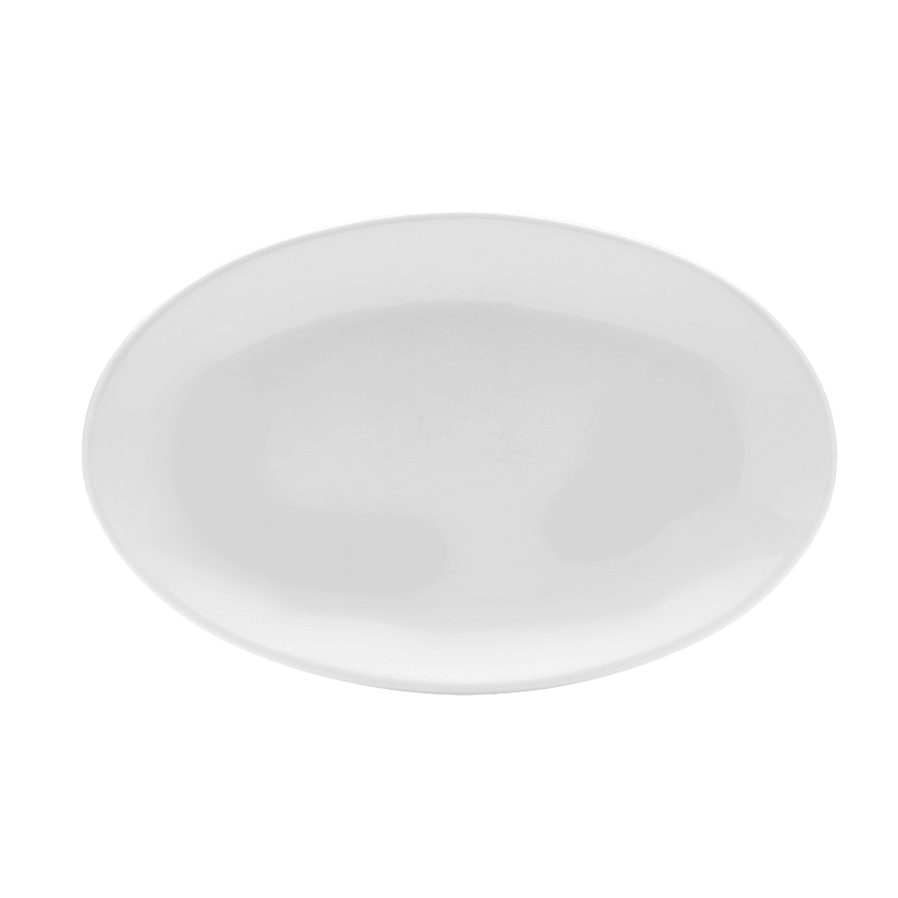 106-5292238 9 3/4" Oval Bistro Blanc Plate - Porcelain, White