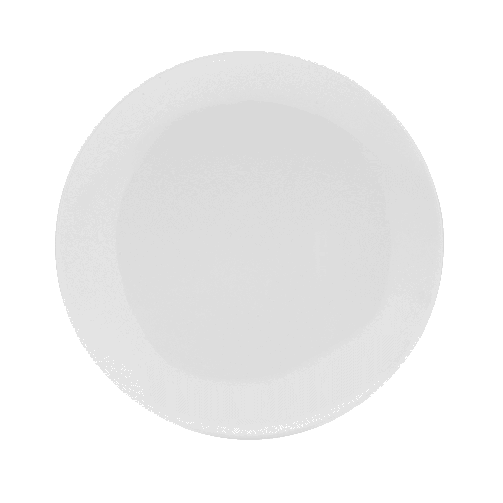 106-5292239 9" Round Bistro Blanc Coupe Plate - Porcelain, White
