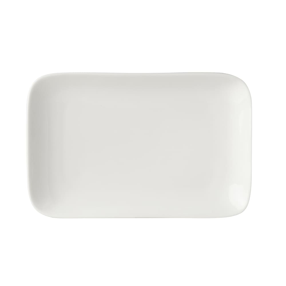 106-5292242 9" x 5 1/5" Rectangular Bistro Blanc Platter - Porcelain, White