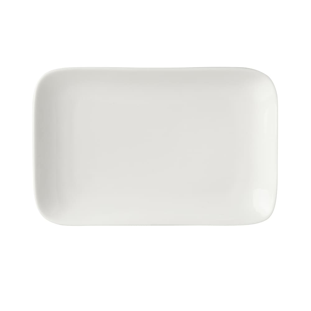 106-5292228 8" x 4 57/100" Rectangular Bistro Blanc Platter - Porcelain, White
