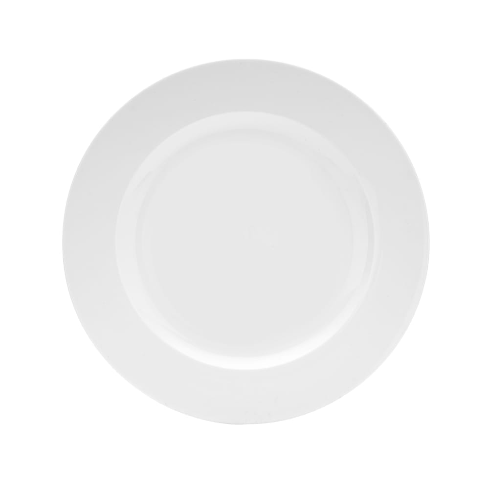 106-5292232 11" Round Bistro Blanc Plate - Porcelain, White