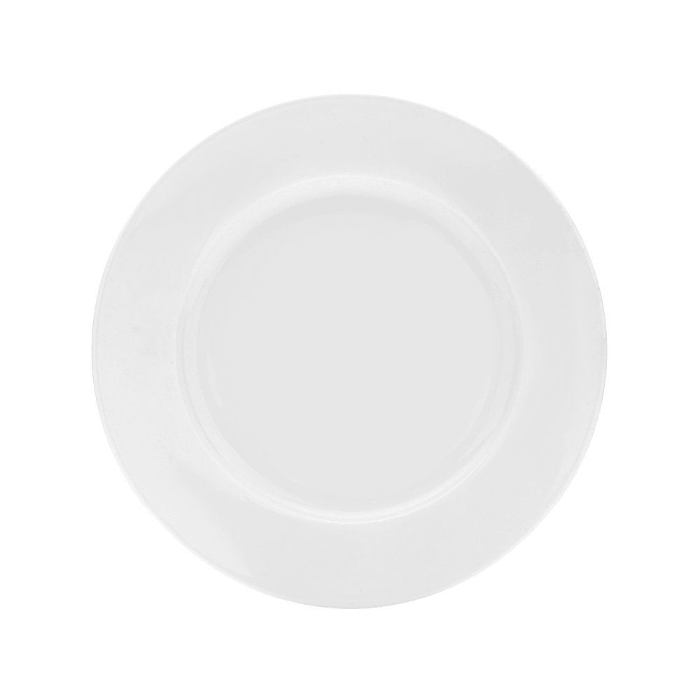106-5292240 9" Round Bistro Blanc Plate - Porcelain, White