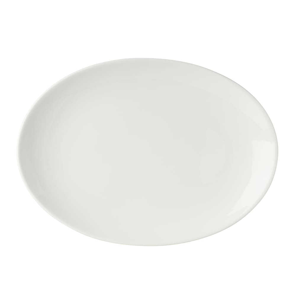 106-5292229 14" x 9 4/5" Oval Bistro Blanc Platter - Porcelain, White