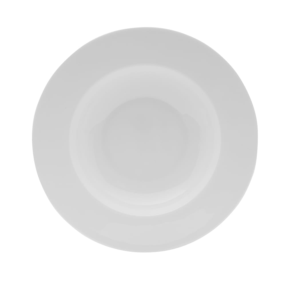 106-5304578 11" Round Lola Deep Plate - Bone China, White