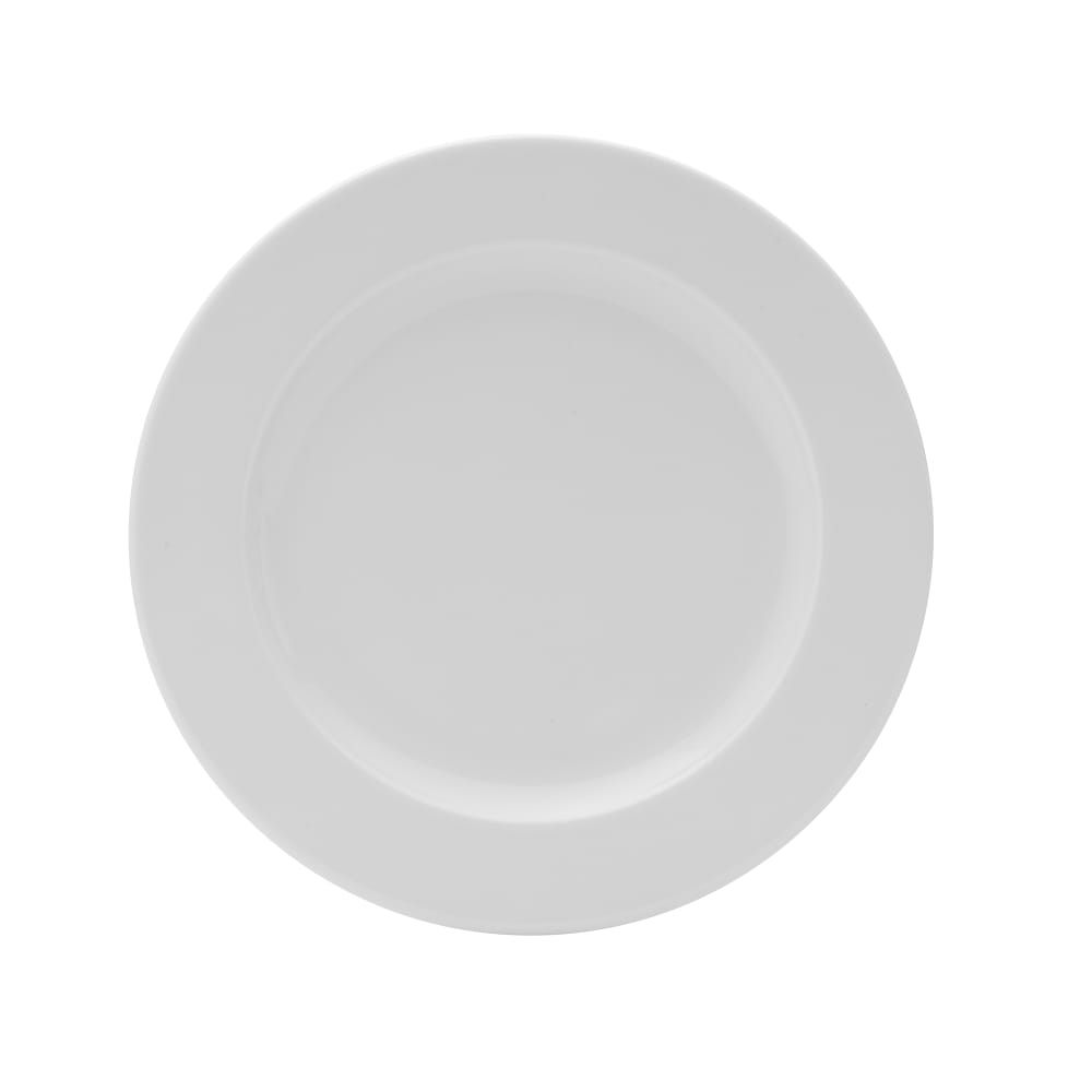 106-5302625 7" Round Galleria Plate - Porcelain, White