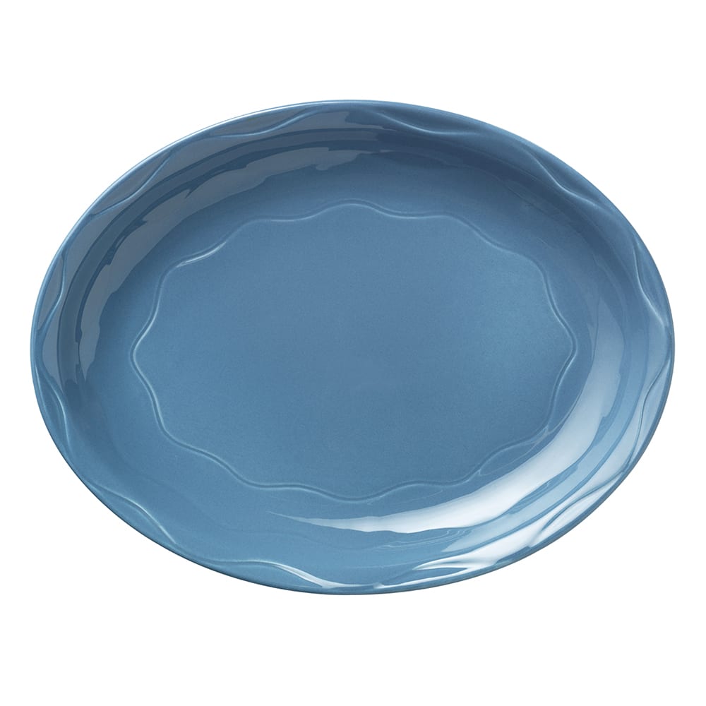 024-903032008 11 5/8" x 9 1/4" Oval Cantina Platter - Porcelain, Blueberry