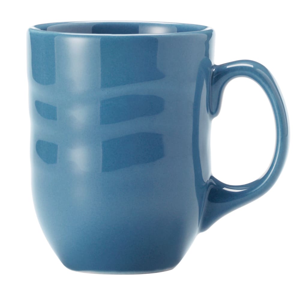 024-903032004 10 oz Mug w/ Cantina Carved Pattern & Shape, Flint Body, Blueberry