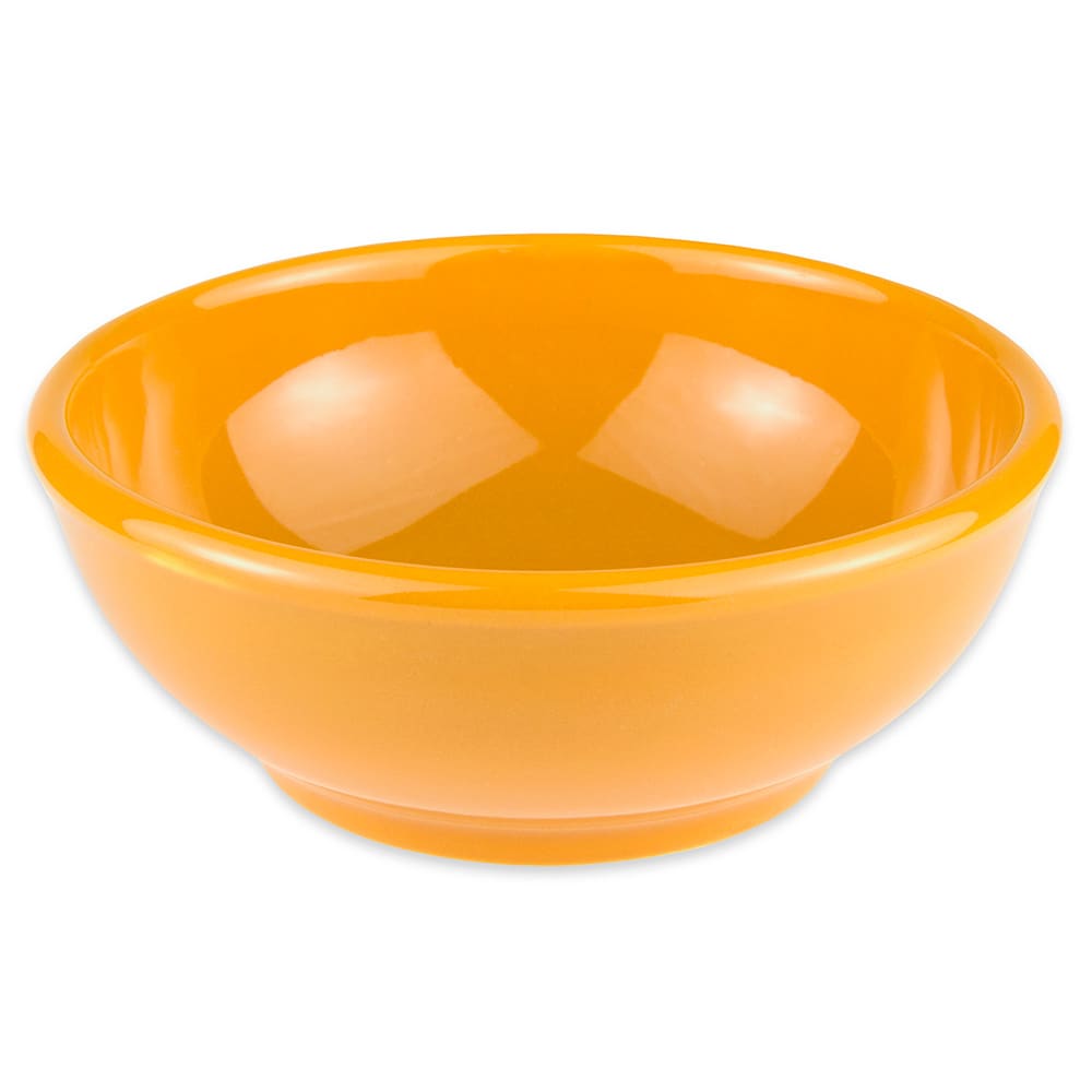 024-903044003 18 oz Round Cantina® Oatmeal Bowl w/ Rolled Edge - Porcelain, Saffron