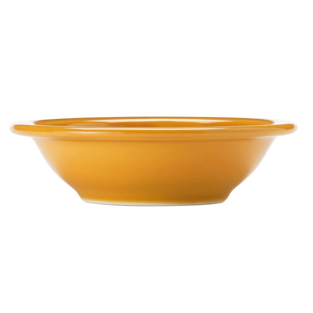 024-903044172 4 oz Round Fruit Dish w/ Cantina Uncarved Pattern & Morwel Shape, Flint, Saffro...