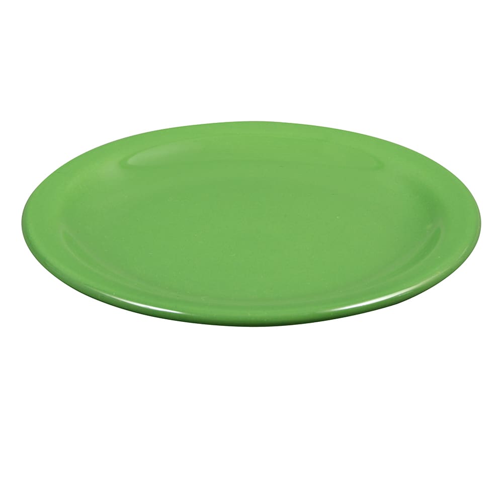 024-903046909 6 1/4" Round Porcelain Plate w/ Uncarved Pattern, Sage