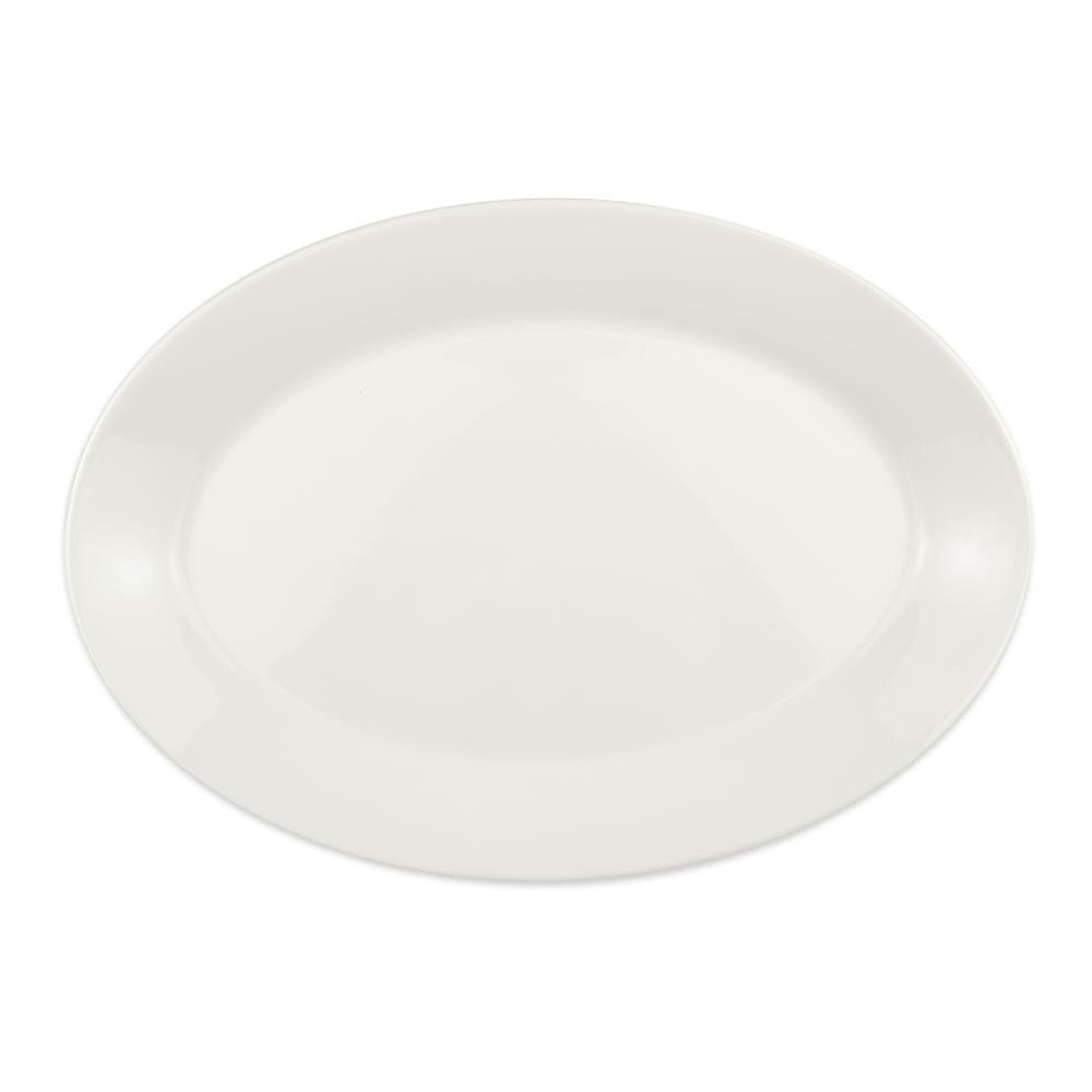 024-905356822 11-3/4" x 1-1/4" Oval Slenda Platter - Porcelain, White Royal Rideau™
