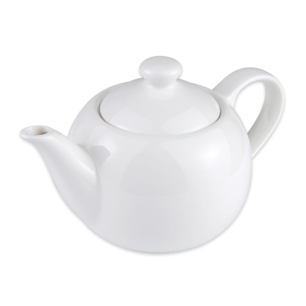 024-905356903 14 oz Royal Rideau Tea Pot - Knob Lid, Loop Handle, White
