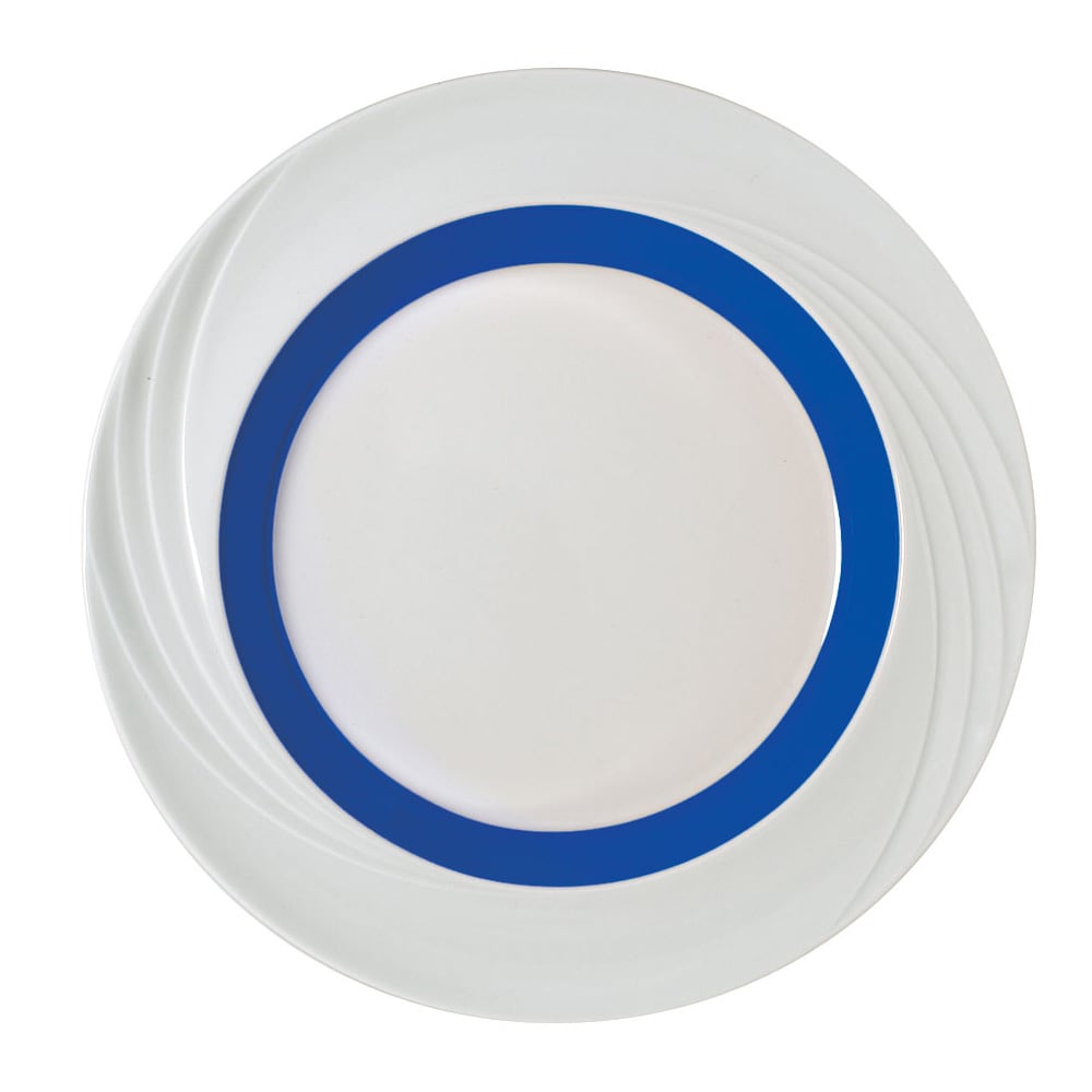 024-918182662971 10 1/4" Round Schonwald Plate - Donna Senior, Porcelain, White/Blue