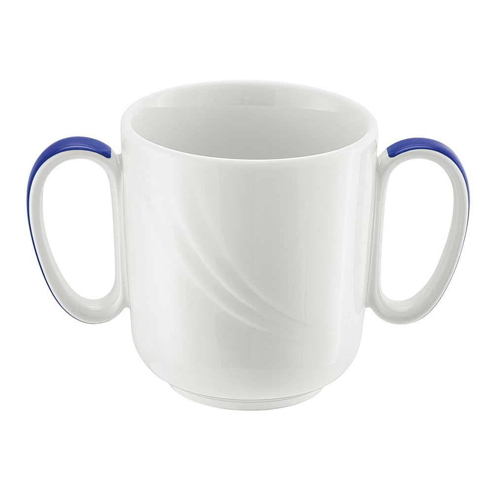 024-918563162971 10 1/2 oz Schonwald Mug - Donna Senior, Porcelain, White/Blue