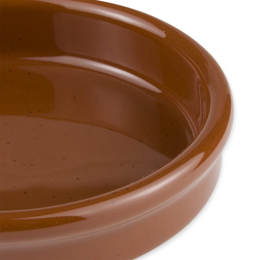 27cm Brown Round Clay Plate – R & B Import