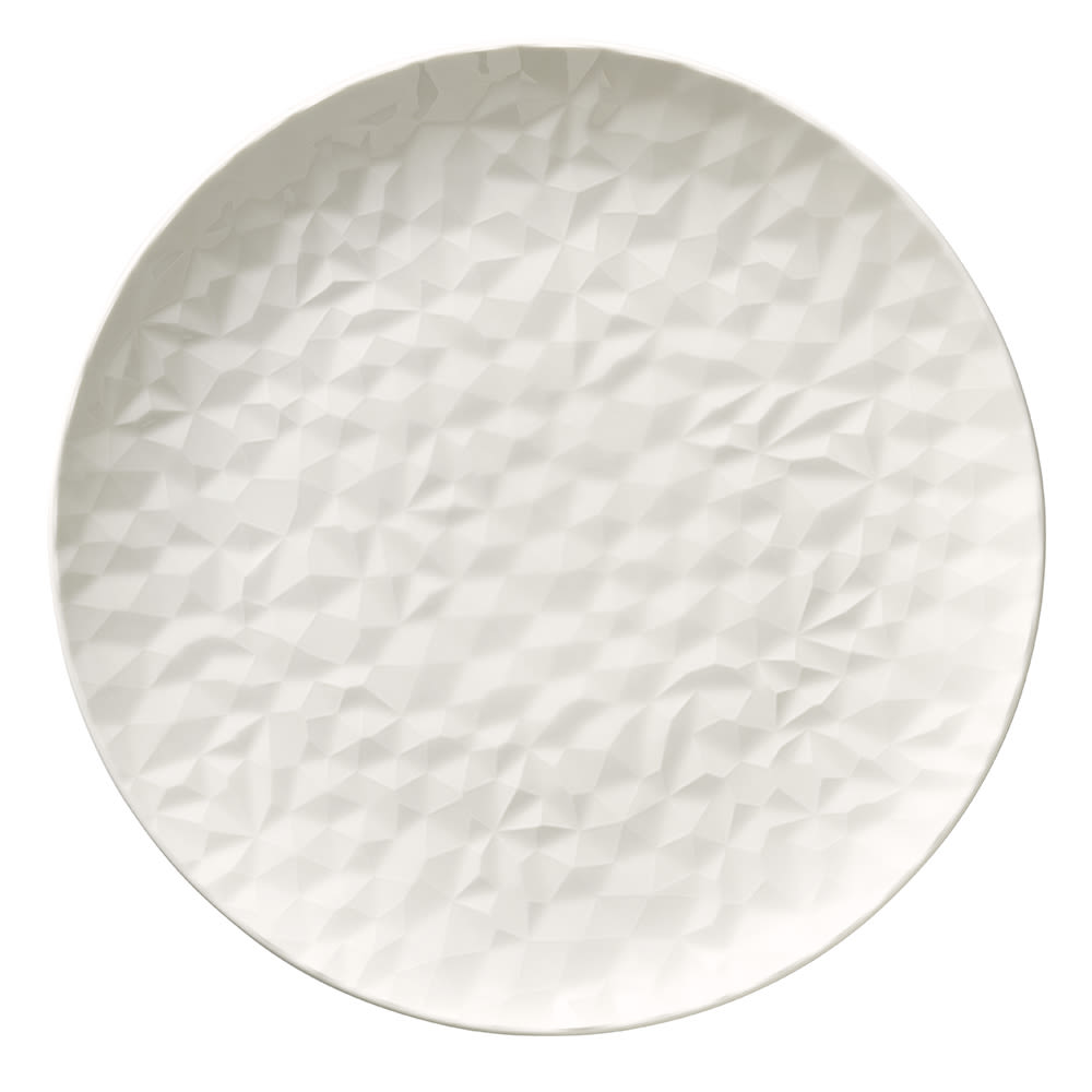 024-988001078 13" Round Status Plate - Porcelain, White