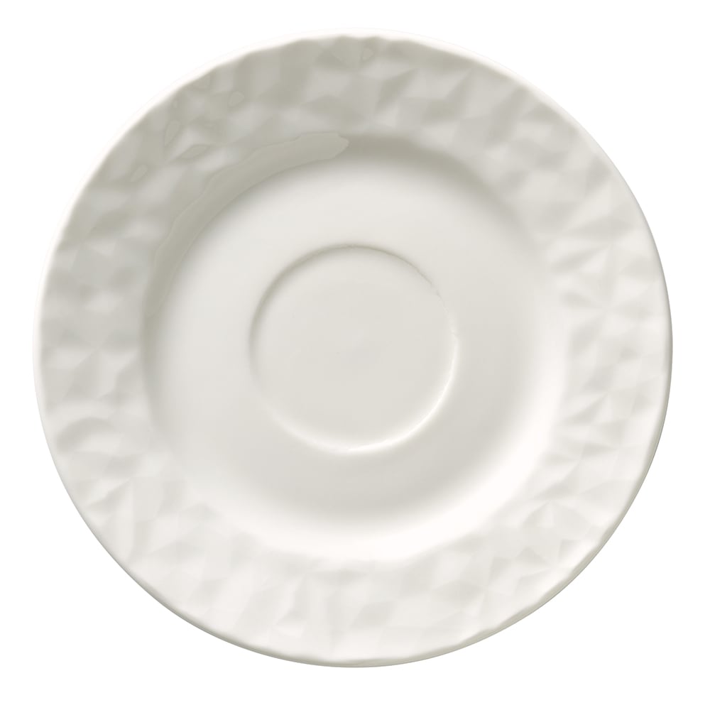 024-988001500 6" Round Status Saucer - Porcelain, White