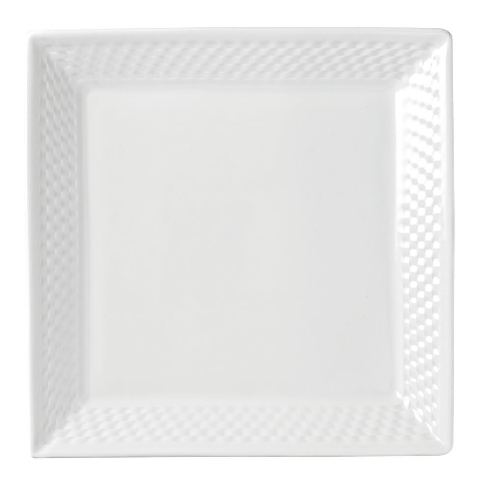 024-999001147 9 7/8" Square Galileo Constellation Plate - Porcelain, Lunar White