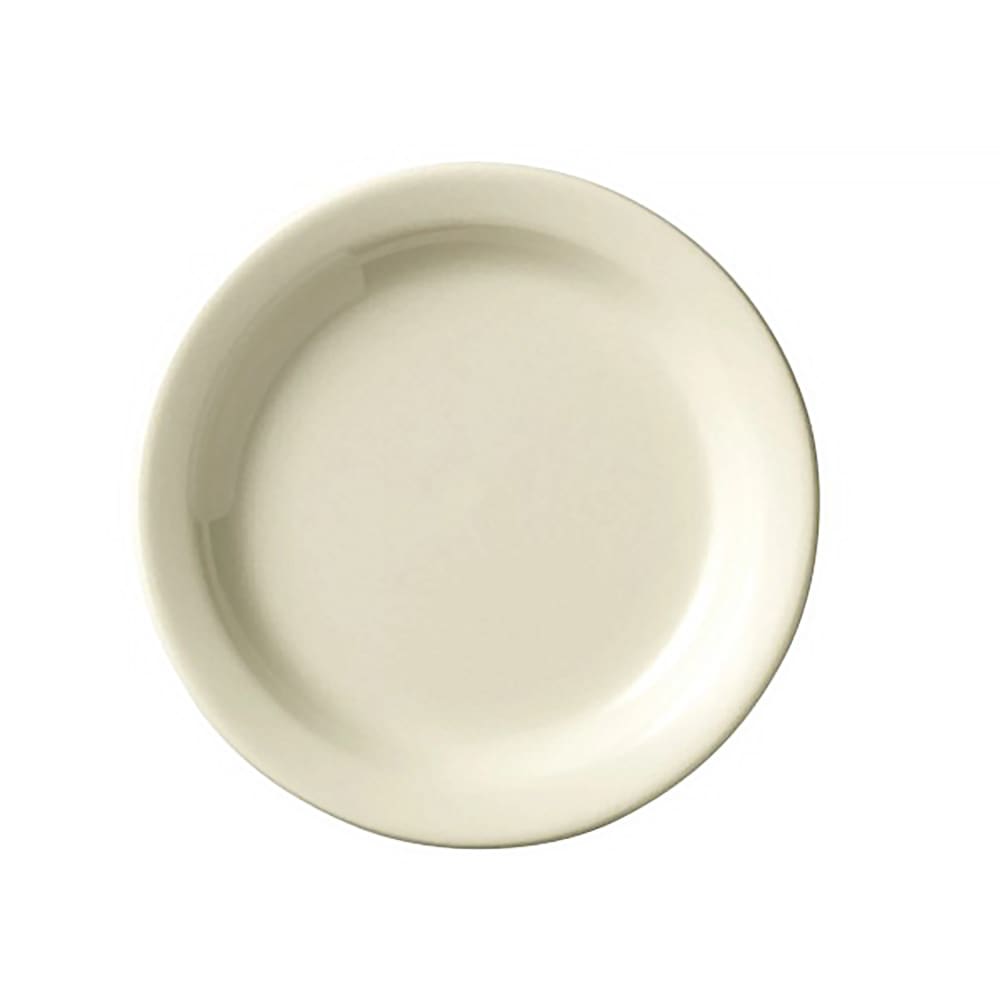 192-740901215 5 1/2" Round Porcelana Plate - Porcelain, Cream White