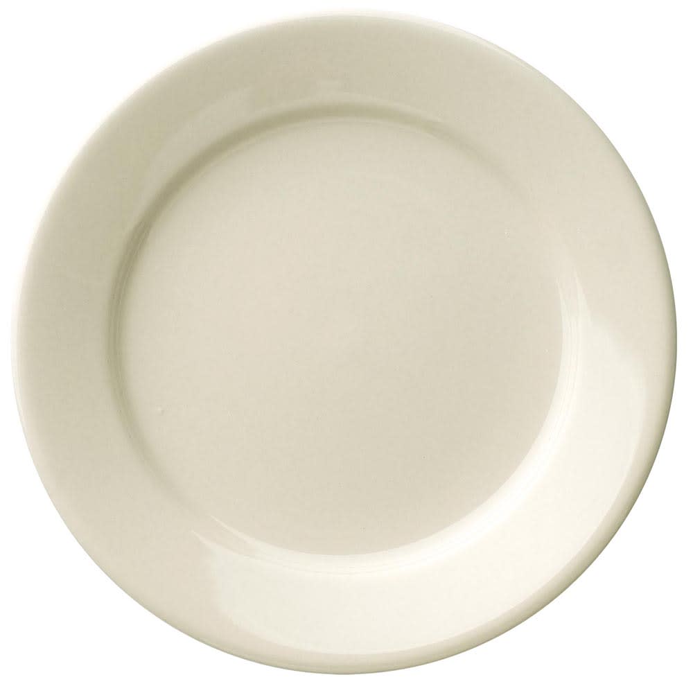 192-740901718 7 3/4" Round Porcelana Plate - Porcelain, Cream White