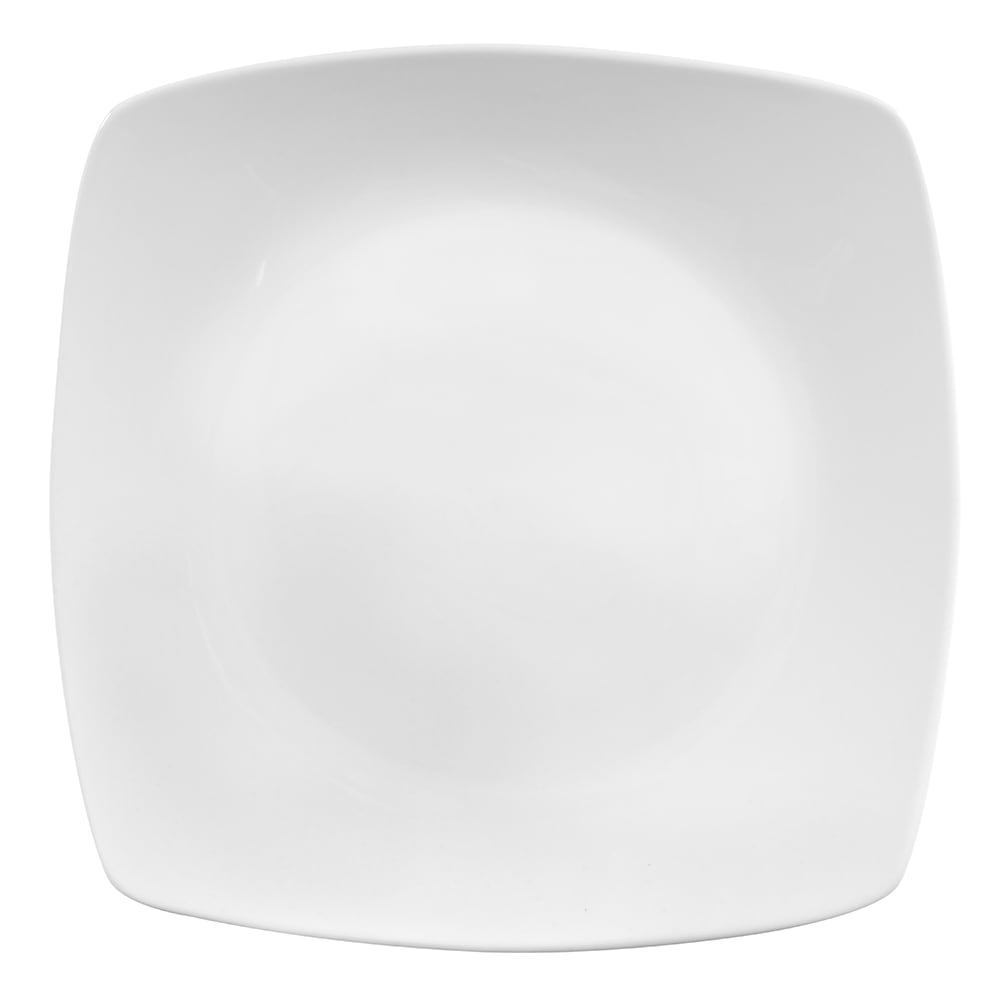 192-840470S 11" Square Porcelain Plate, Coupe, Bright White, Porcelana
