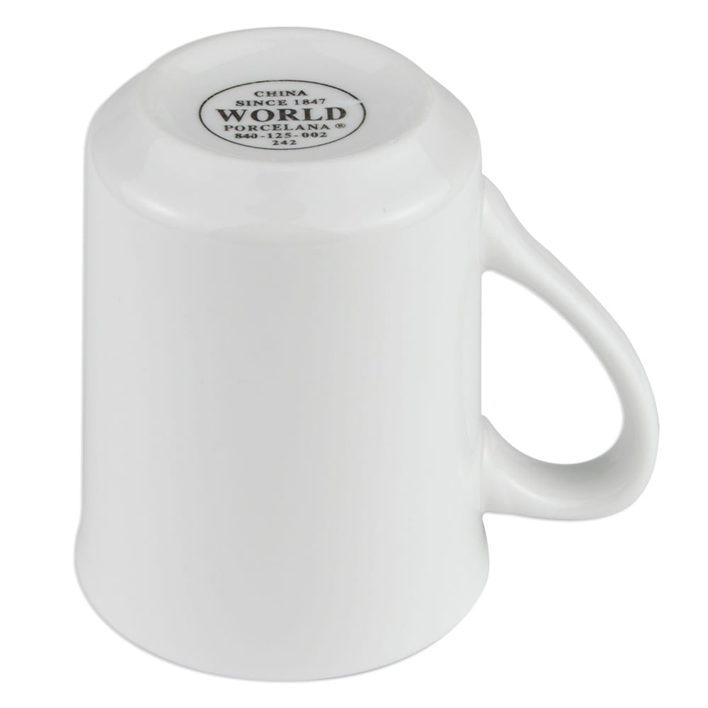 Libbey 840-125-002 8 1/2 oz Porcelain Mug w/ Rolled Edge, Bright