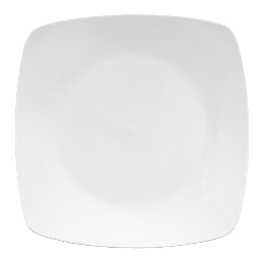 192-840468S 10 1/4" Square Porcelain Plate, Coupe, Bright White, Porcelana