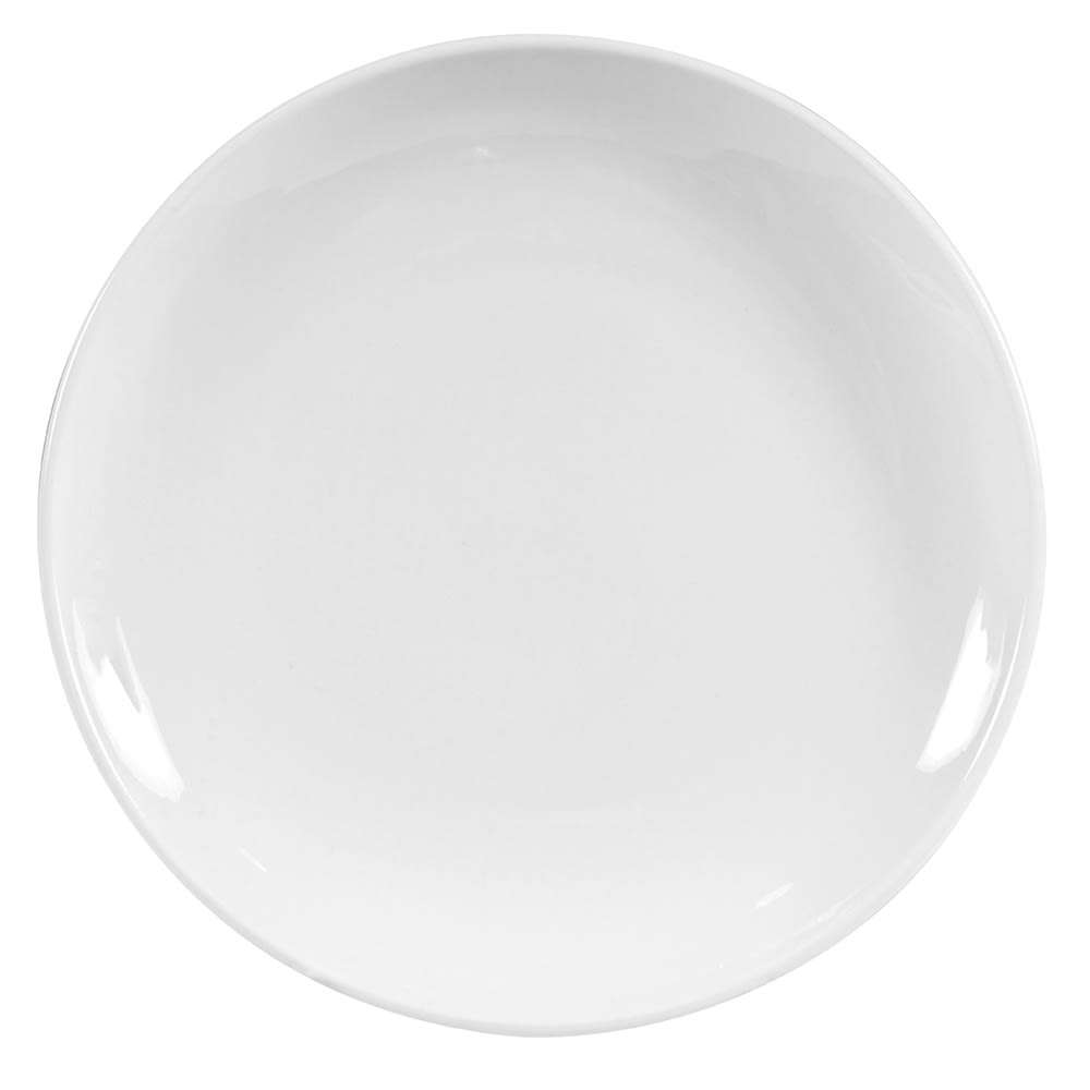 192-840423C 8 1/4" Round Porcelain Plate, Coupe, Bright White, Porcelana