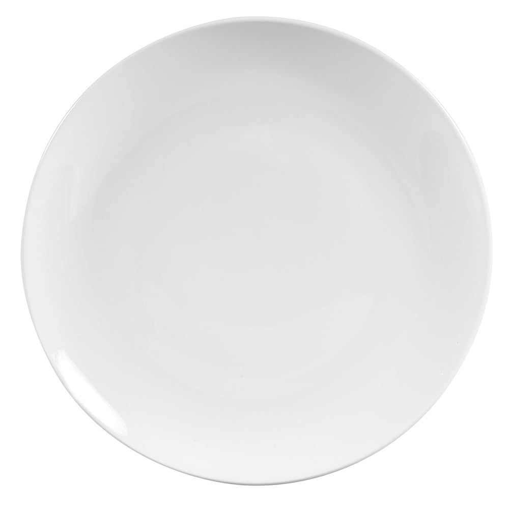 192-840438C 10 1/2" Round Porcelain Plate, Coupe, Bright White, Porcelana