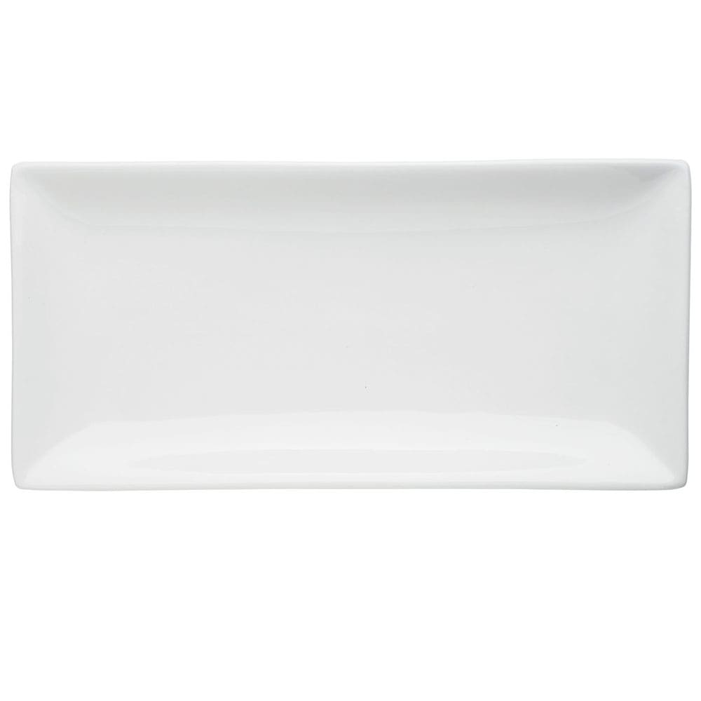 192-840901157 Rectangular Porcelana Sushi Platter - 15" x 7 1/4", Porcelain, Bright Whi...