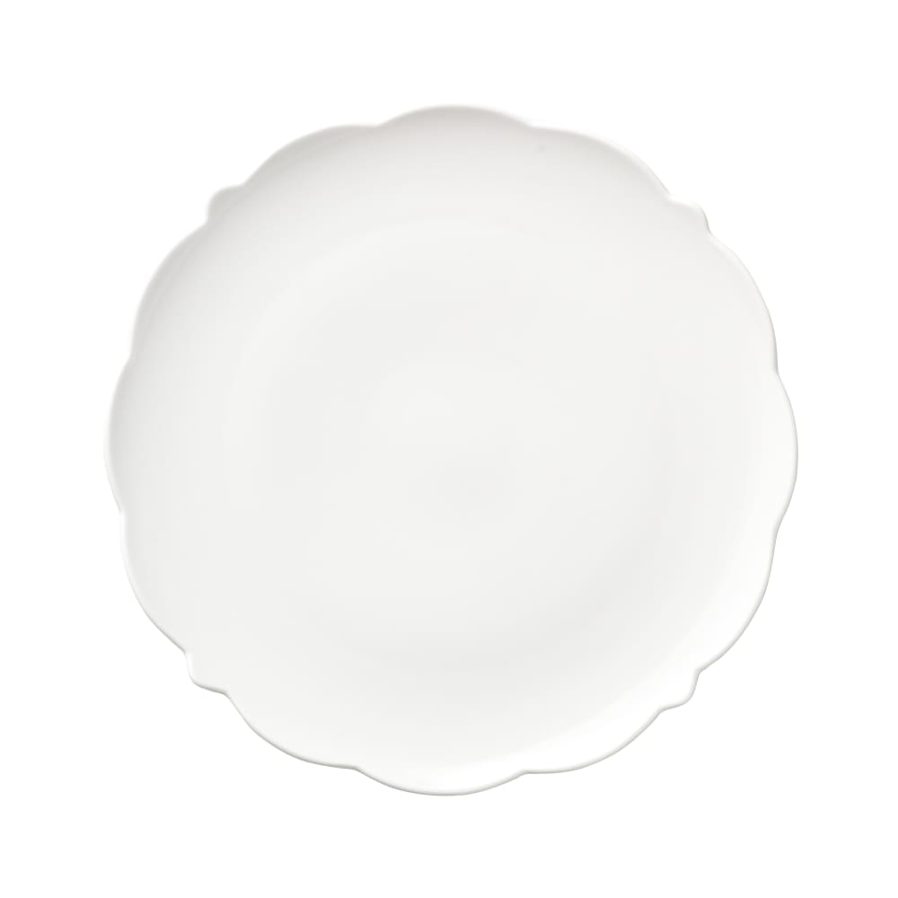 192-977709009 9" Round Astor Footed Plate - Porcelain, White