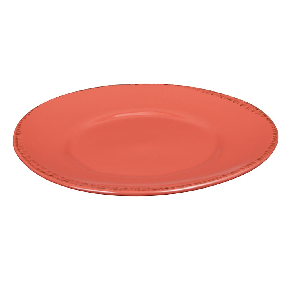 192-FH500R 6 3/8" Round Farmhouse Plate - Porcelain, Barn Red